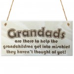 Grandads Funny Grandchildren Wooden Hanging Plaque Gift Sign