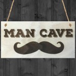 Man Cave Novelty Wooden Hanging Plaque Funny Sign Gift