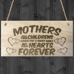 Mothers Hearts Hands Wooden Hanging Shabby Chic Plaque Gift