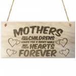 Mothers Hearts Hands Wooden Hanging Shabby Chic Plaque Gift