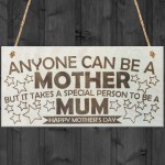 Special Person To Be A Mum Wooden Plaque Sign Mothers Day Gift