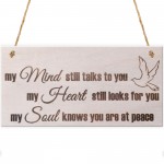 My Mind Heart Soul Wooden Hanging Plaque Memorial Love Sign