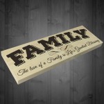 Family Lifes Greatest Blessing Wooden Freestanding Plaque