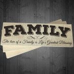 Family Lifes Greatest Blessing Wooden Freestanding Plaque