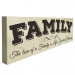 Family Lifes Greatest Blessing Wooden Freestanding Plaque