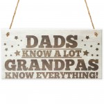 Grandpas Know Everythings Novelty Wooden Hanging Plaque