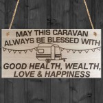 May This Caravan Be Blessed Wooden Hanging Plaque