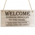 Everyone Brings Joy To This House Wooden Hanging Plaque