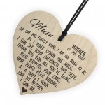 Mother Of The Bride To Be Wooden Hanging Heart Wedding Plaque