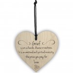 The Price You Pay For Love Wooden Hanging Heart Plaque